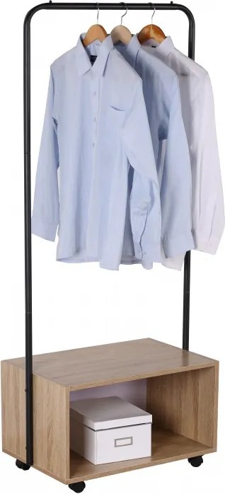 Suport mobil pentru haine din metal/PAL,64.50 x 40 x 152 cm