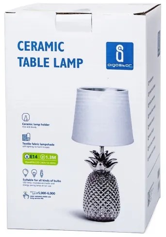 Lampă de masă Aigostar 1xE14/40W/230V crom