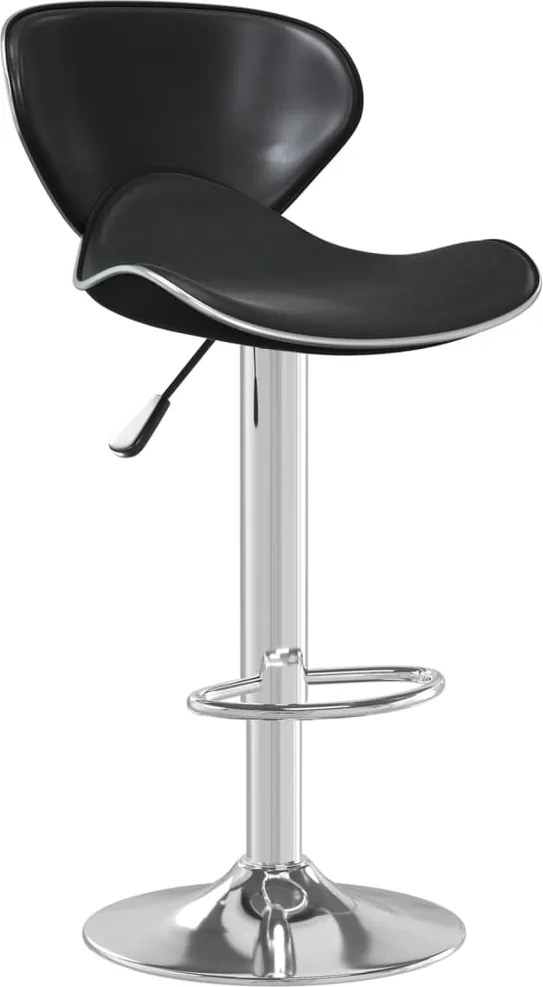 vidaXL Scaun de bar, negru, piele ecologică