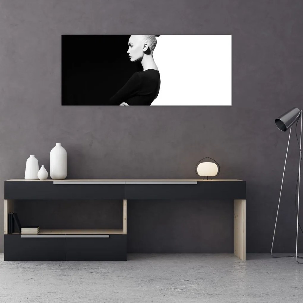 Tablou - O femeie à la yin și yang (120x50 cm)