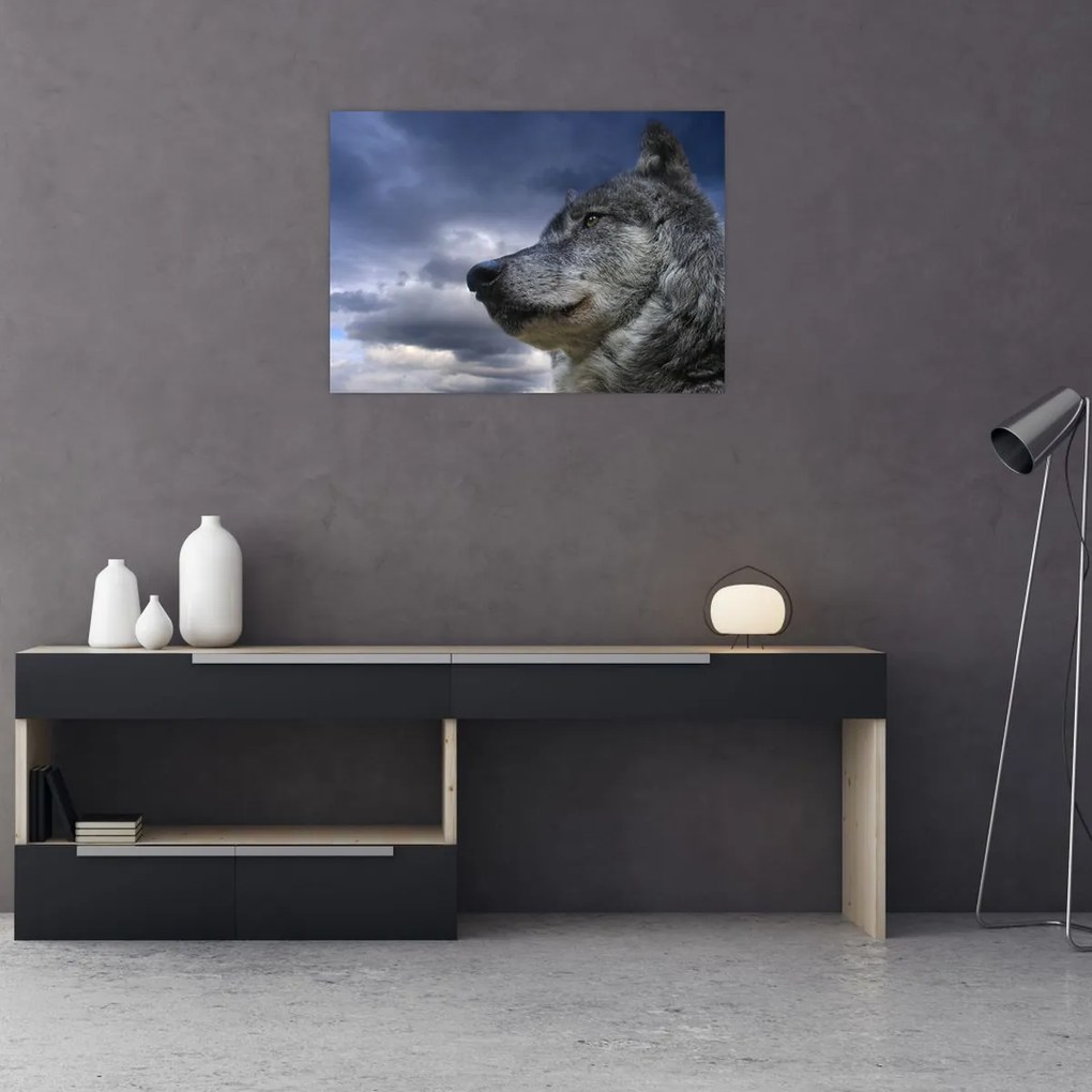 Tablou - Cap de lup (70x50 cm)