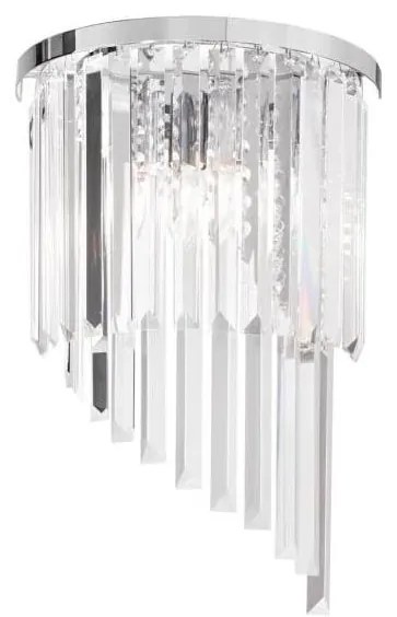 Aplică de cristal Ideal Lux CARLTON 3xE14/40W/230V crom lucios