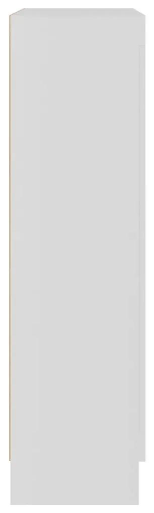 Dulap cu vitrina, alb, 82,5 x 30,5 x 115 cm, PAL 1, Alb, 82.5 x 30.5 x 115 cm