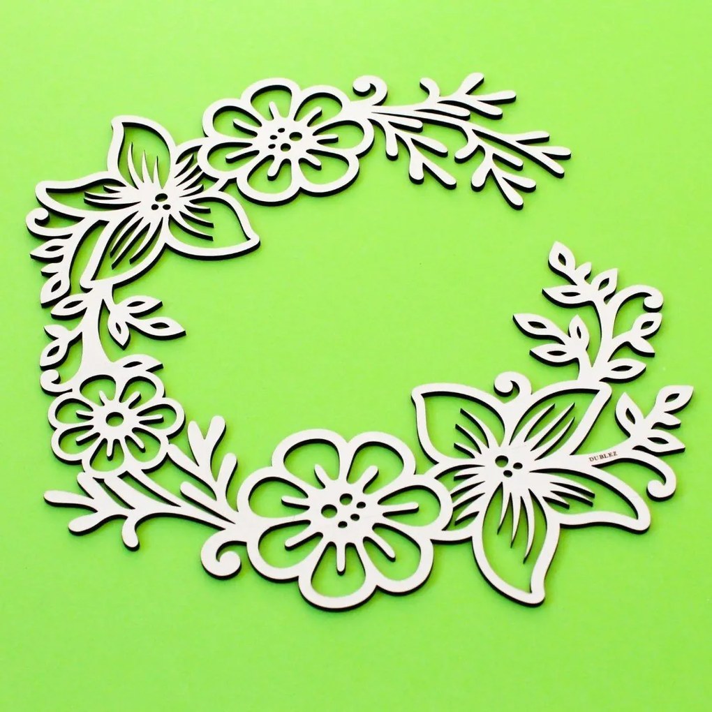 DUBLEZ | Coroniță de vară cu flori pentru ușă