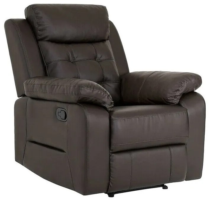 Fotoliu recliner Springfield 232101x87x87cm, 46 kg, Maro, Piele eco