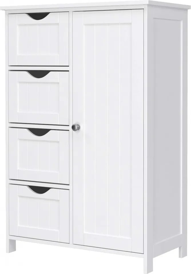 Dulap pentru baie STEFIART, MDF, 55 x 30 x 81 cm, Alb
