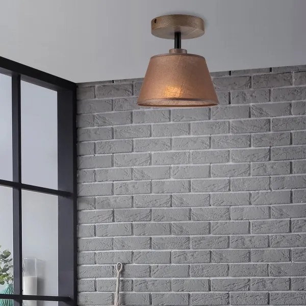 Lustră LED aplicată Brilagi ANTHONY 1xE14/60W/230V stejar nuc/maro