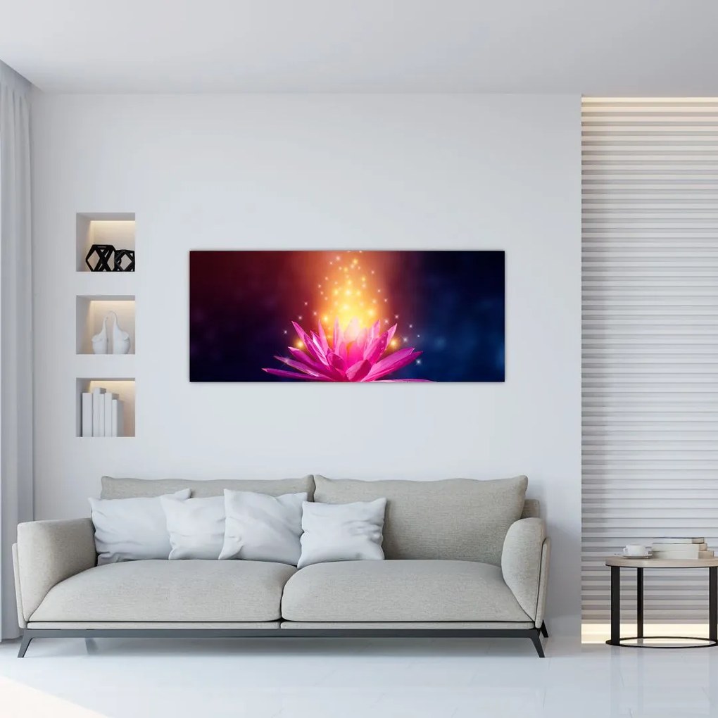 Tablou cu lotus pe apă (120x50 cm)
