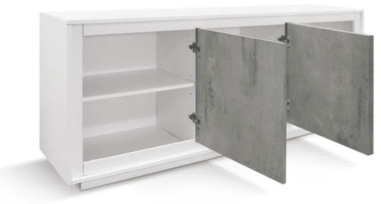 COMODA INDUSTRY - GRI CIMENT - 140 cm / 50 cm / H 80 cm