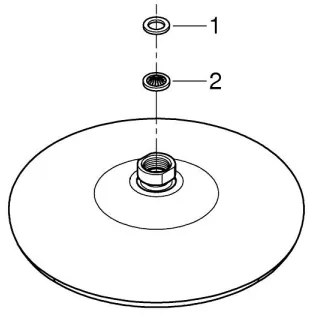 GROHE 26408000 - Cap de duș TEMPESTA O 210 mm crom lucios