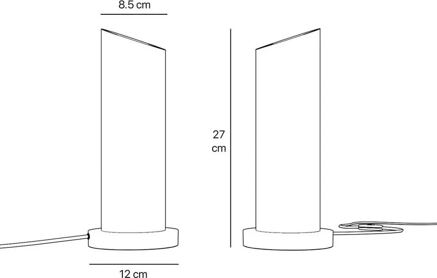Lampa de masa tubulara din alama personalizabila Venere
