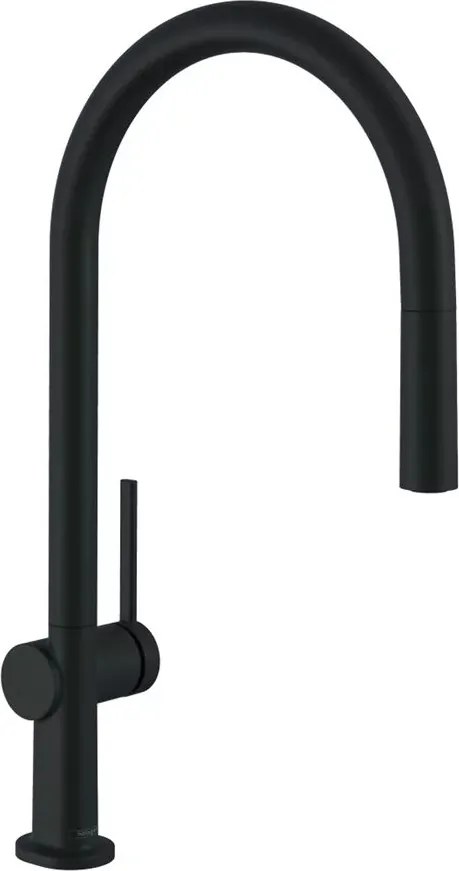 Baterie bucatarie cu dus extractibil Hansgrohe Talis M54 210 negru mat cu 1 tip de jet