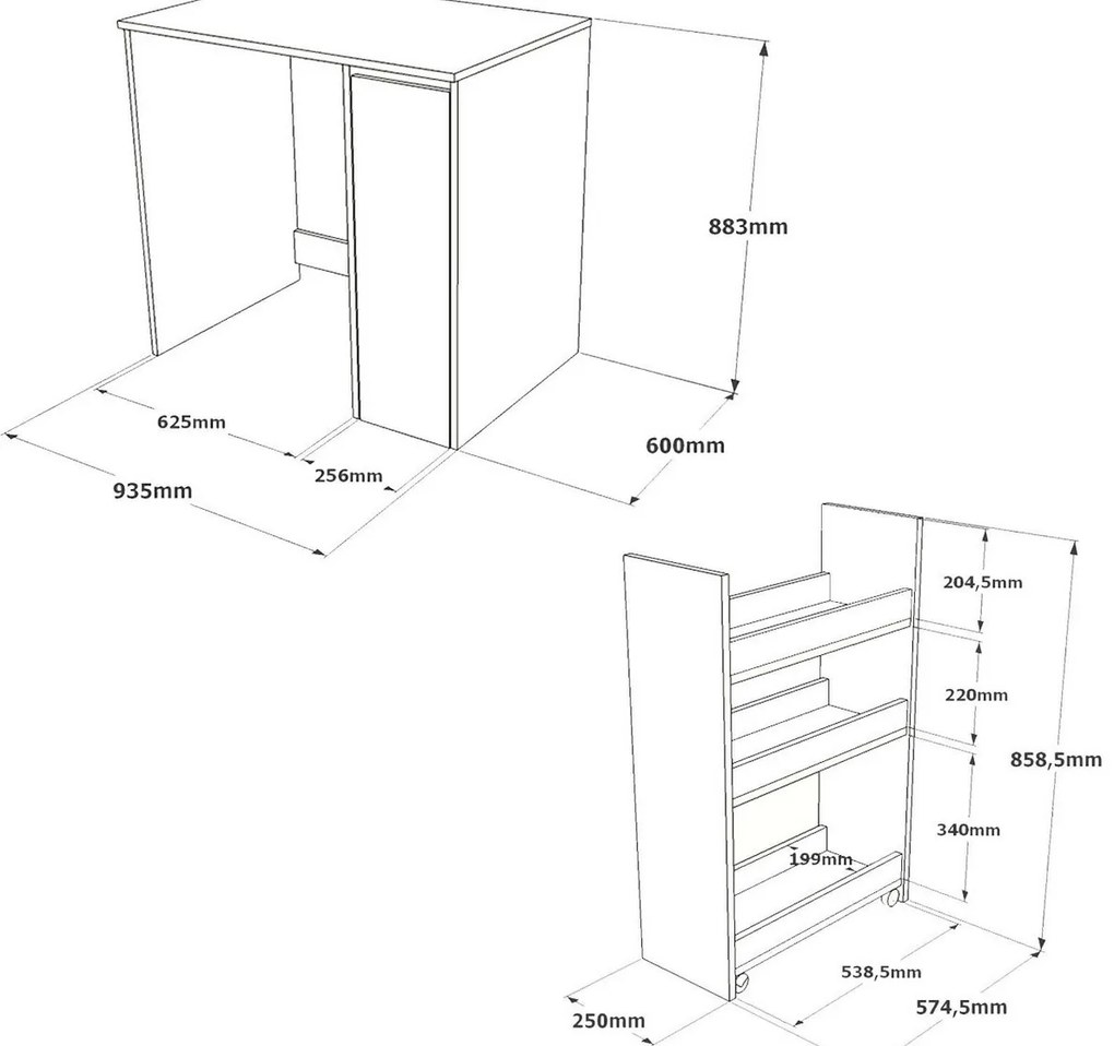 Dulap pentru mașină de spălat Saly White andWalnut