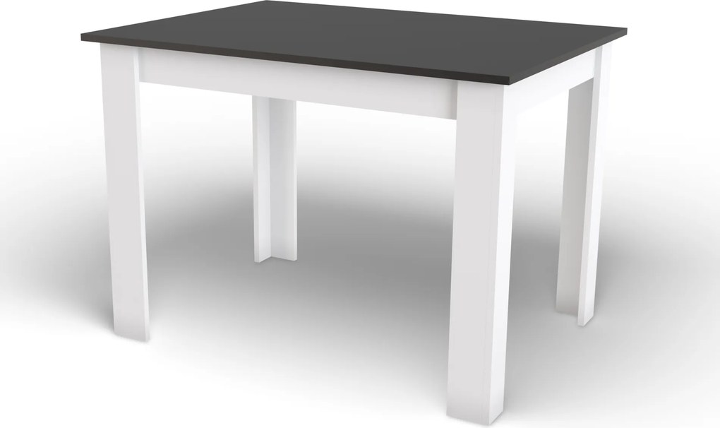 OFERTA Masa de dining neagra cu picioare albe MADO 120x80 II. calitate