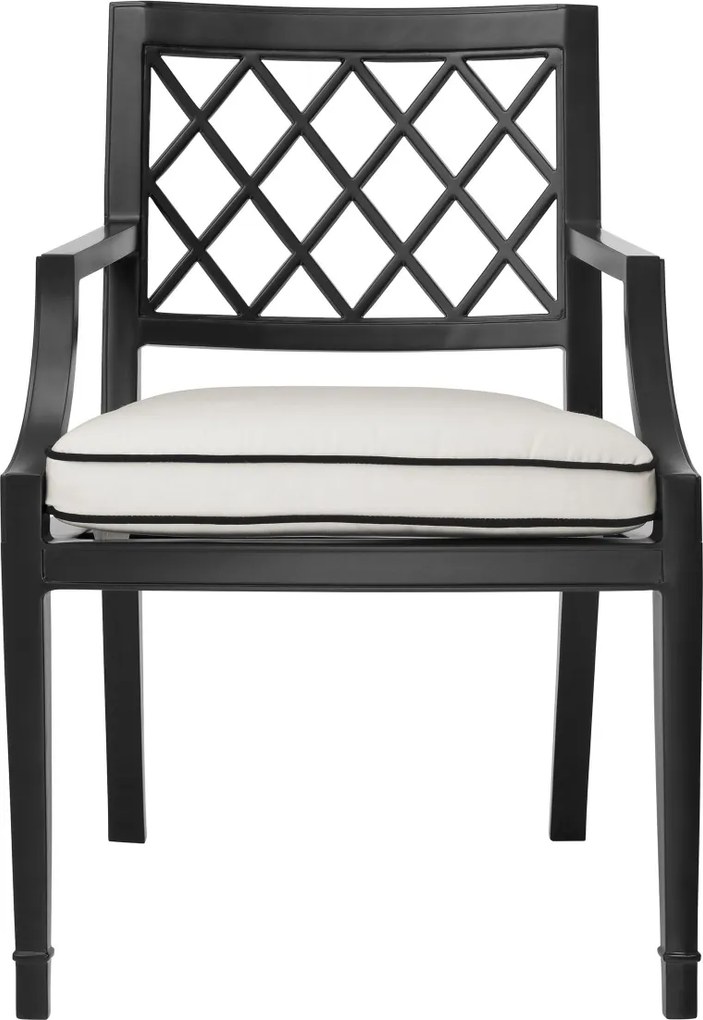 Scaun cu brate pentru interior si exterior Paladium, negru 113619 HZ