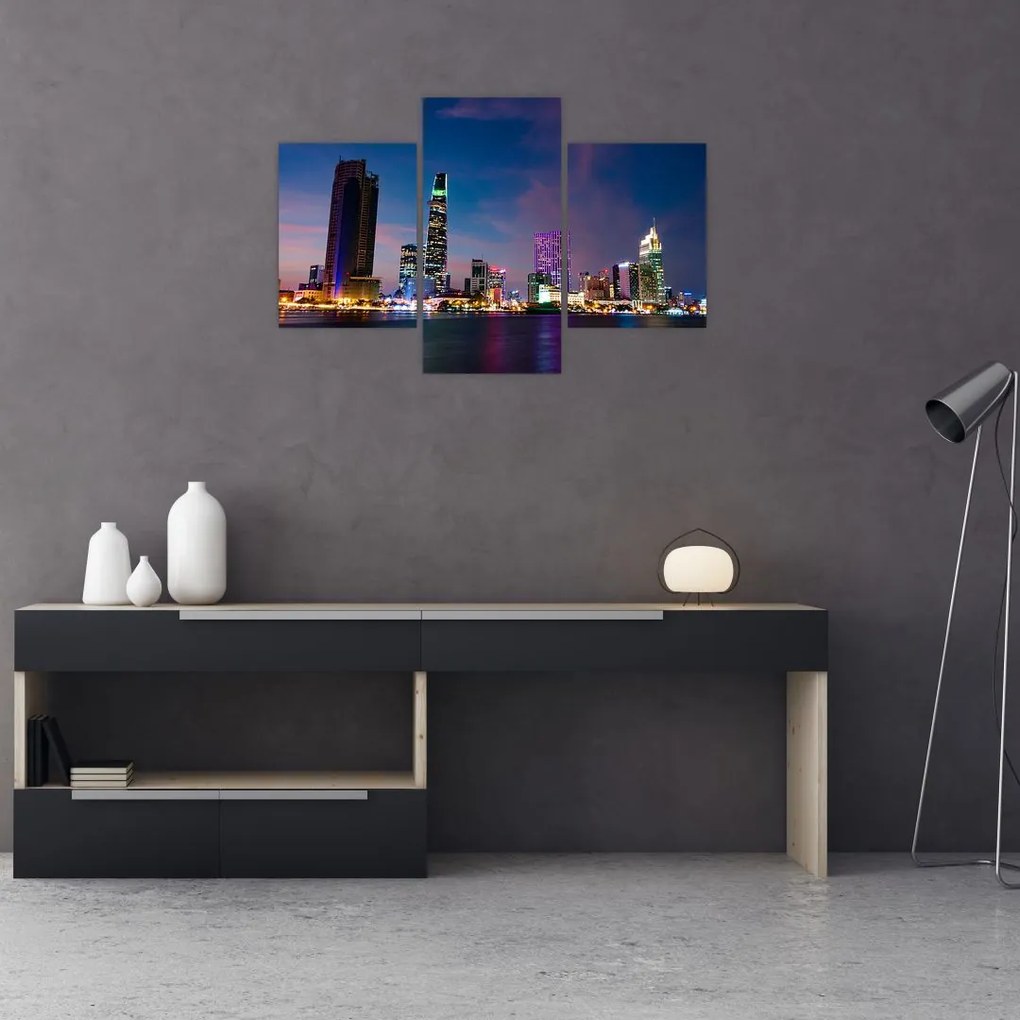 Tablou orașului nocturn (90x60 cm)