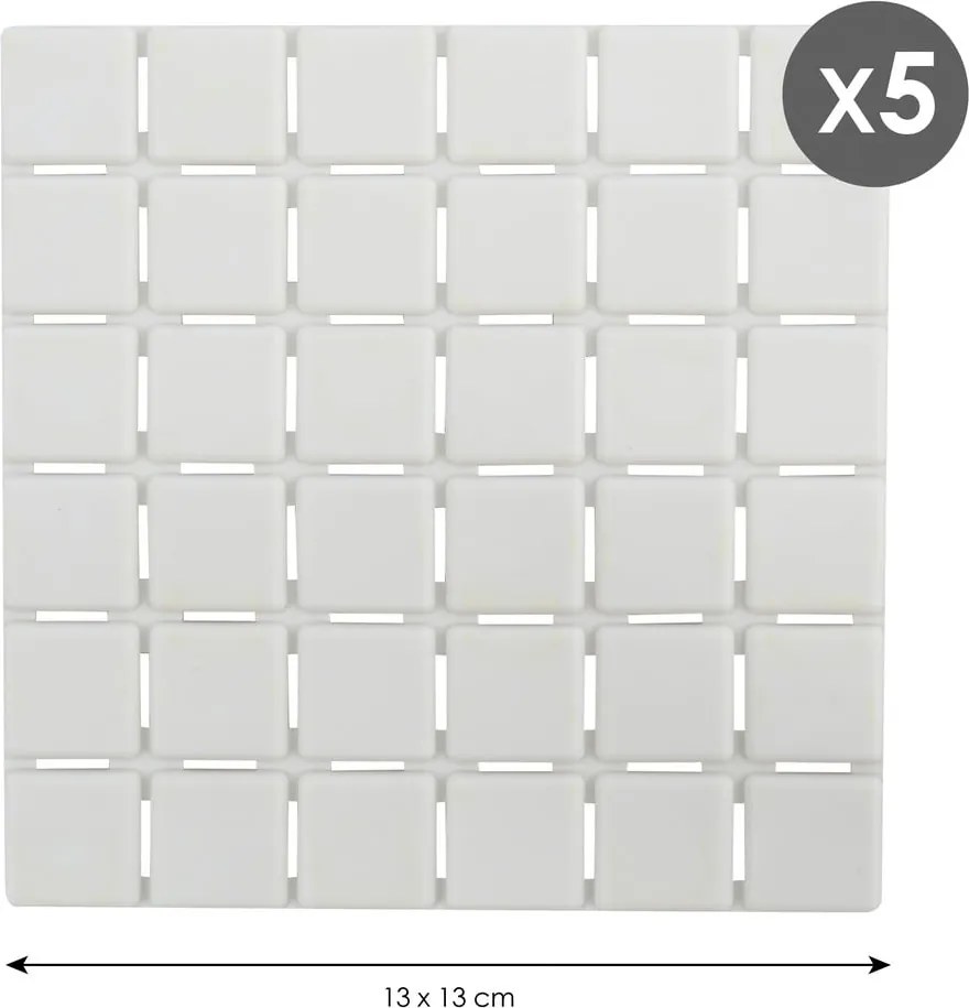Protecții antiderapante pentru cadă 5 buc. 13x13 cm Quadro – MSV