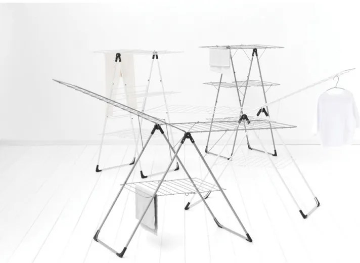 Uscator de rufe camera Brabantia Tower 90300184, 23 m, Pliabil usor, Reglabil, Alb