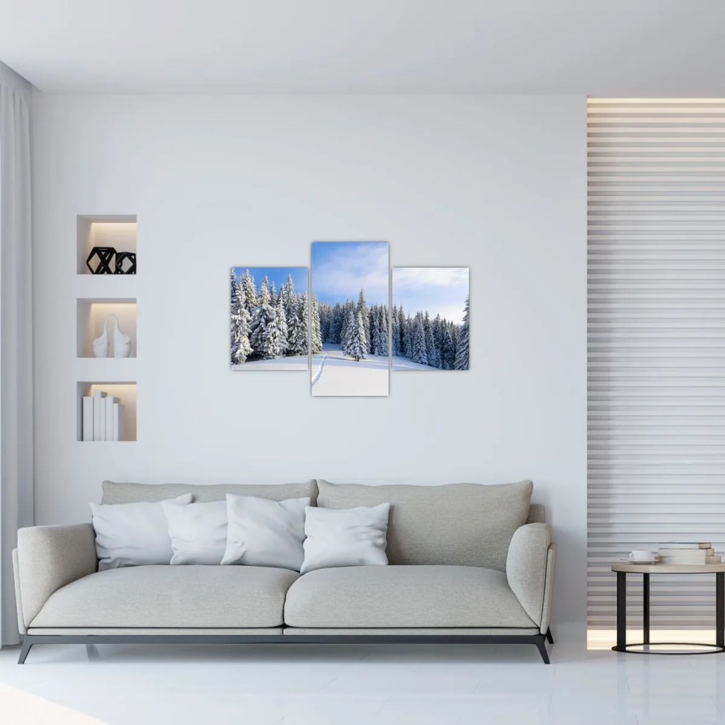 Tablou - Iarna in pădure (90x60 cm)