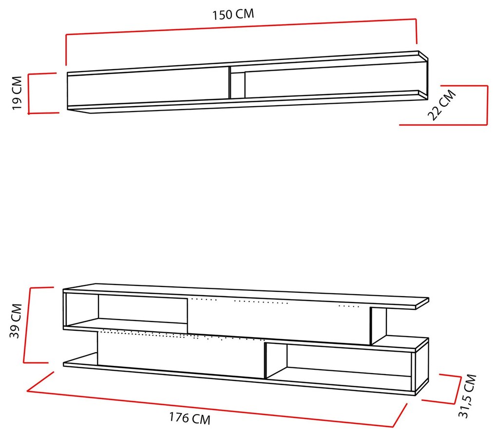 Mobilier living Simpsonic (Alb + Negru) . 1102575