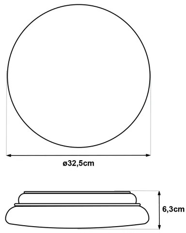 Plafonieră LED cu senzor de mișcare LENA LED/18W/230V, Ø 32,5 cm, albă
