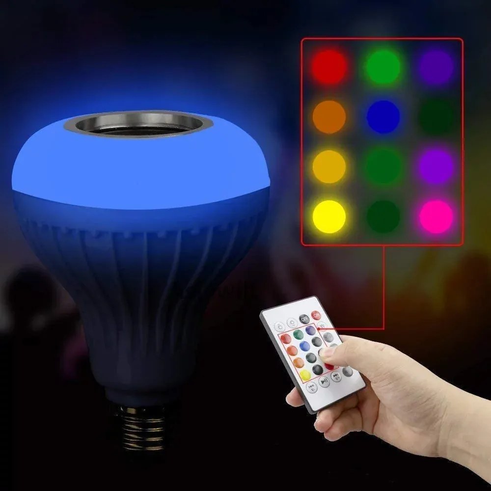 Bec color LED RGB cu difuzor Bluetooth