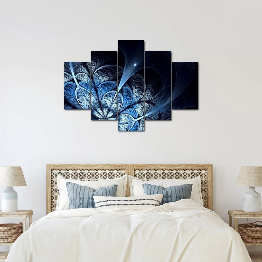 Tablou - Floare albastru închis (150x105 cm)