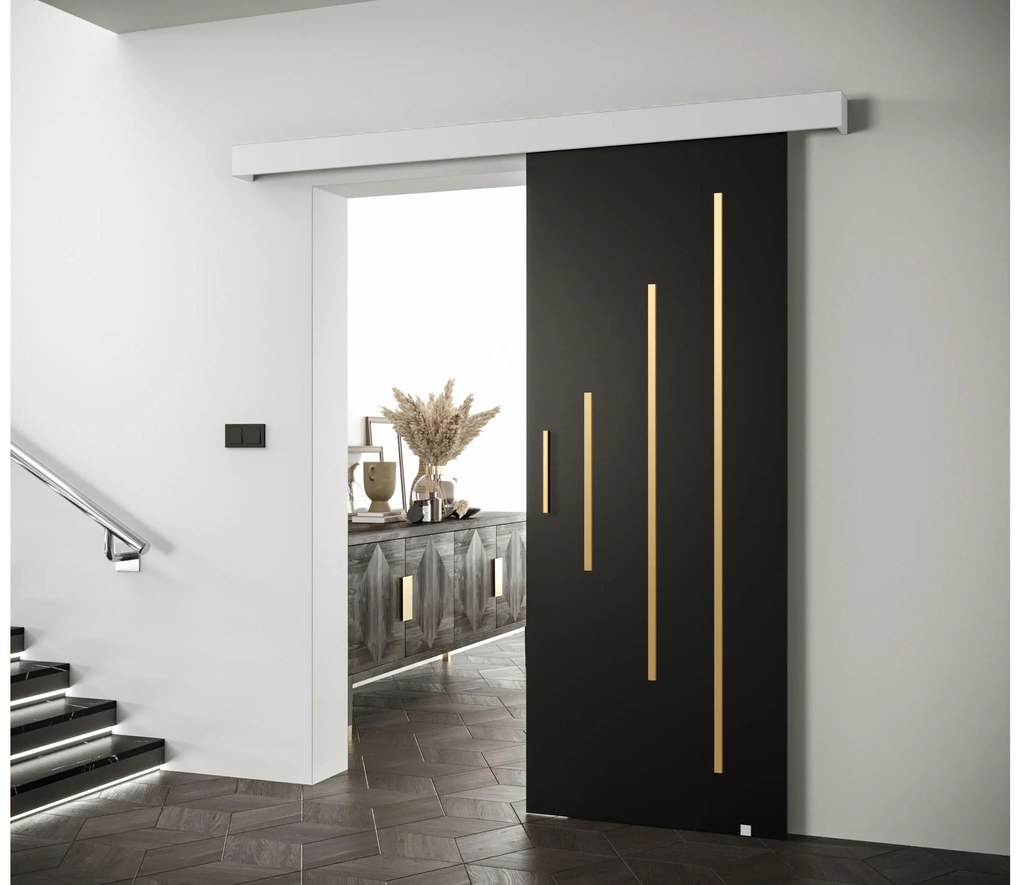 Uși culisante 70 cm Slavdro 3 (negru mat + alb mat). 1108777