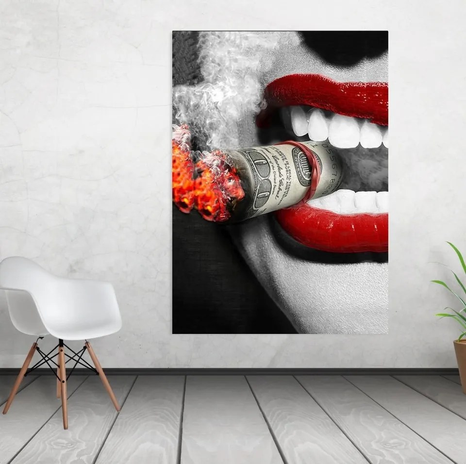 Tablou canvas Money To Burn 120x80 cm