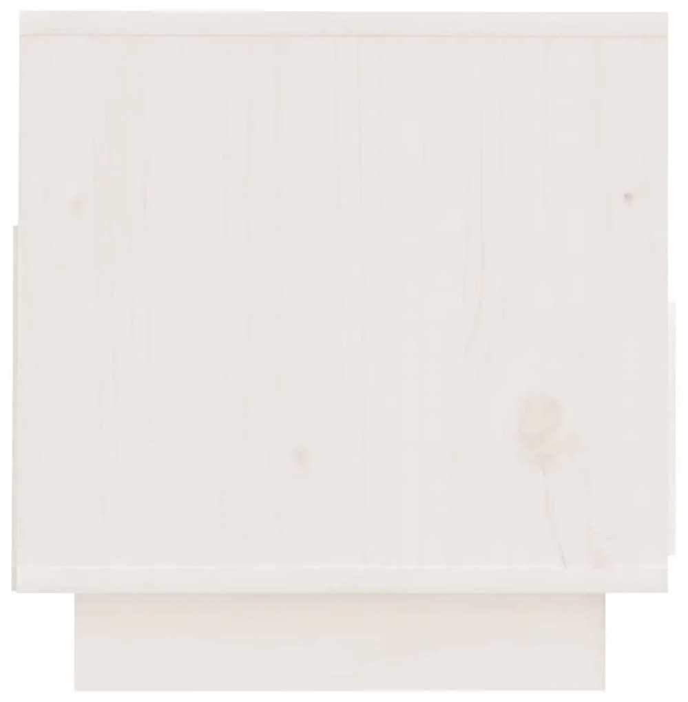 Comoda TV, alb, 60x35x37 cm, lemn masiv de pin 1, Alb