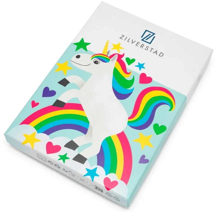 Tacâmuri argintii din oțel inoxidabil pentru copii 4 buc. Unicorn – Zilverstad