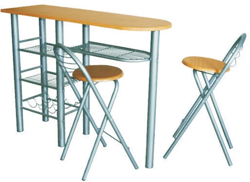Bar de bucătărie + Scaune bar, 120x40 cm, BOXER