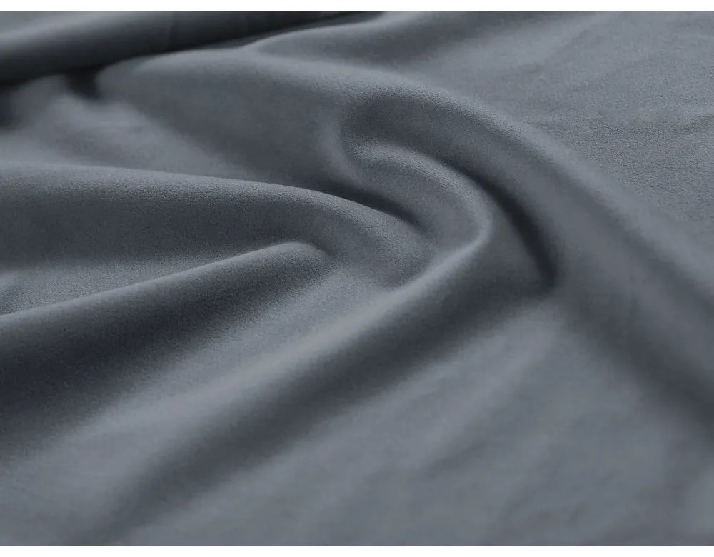 Pat matrimonial albastru deschis tapițat cu spațiu de depozitare/fără tăblie cu somieră 160x200 cm Susan – Micadoni