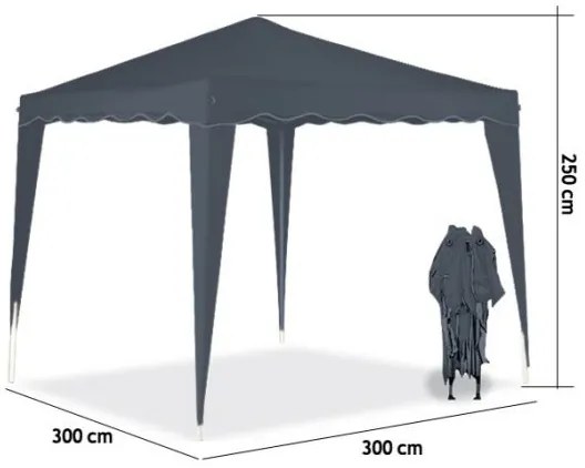 Deuba Stand Capri 3 × 3 antracit