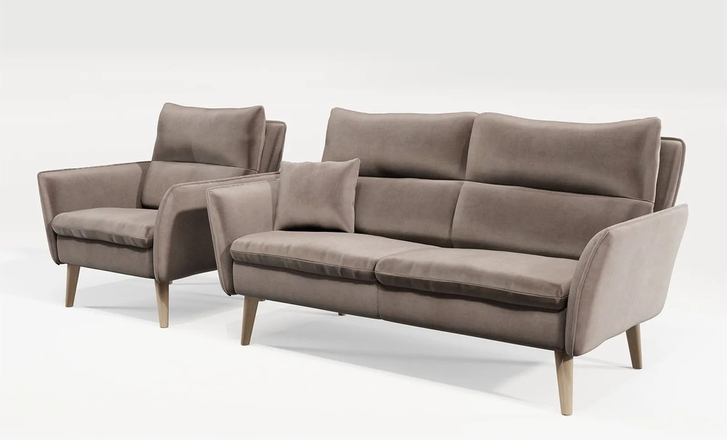 Fotoliu lemn masiv INES cu recliner, 84 × 111 × 89 cm