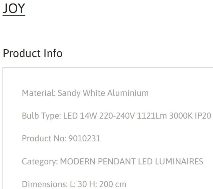Lustra LED suspendata moderna design minimalist JOY 2L