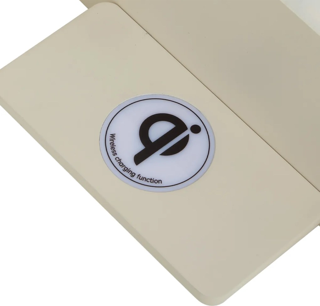 Set de 2 Aplice de Perete Bej Incl. LED cu USB și Încărcător cu Inducție - Riza