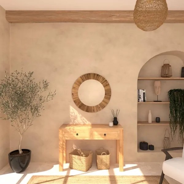 Oglindă de perete Atmosphera PAMELA d. 83 cm brad