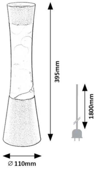 Lampă cu lavă MINKA 1xGY6,35/20W/230V albastră Rabalux 7029