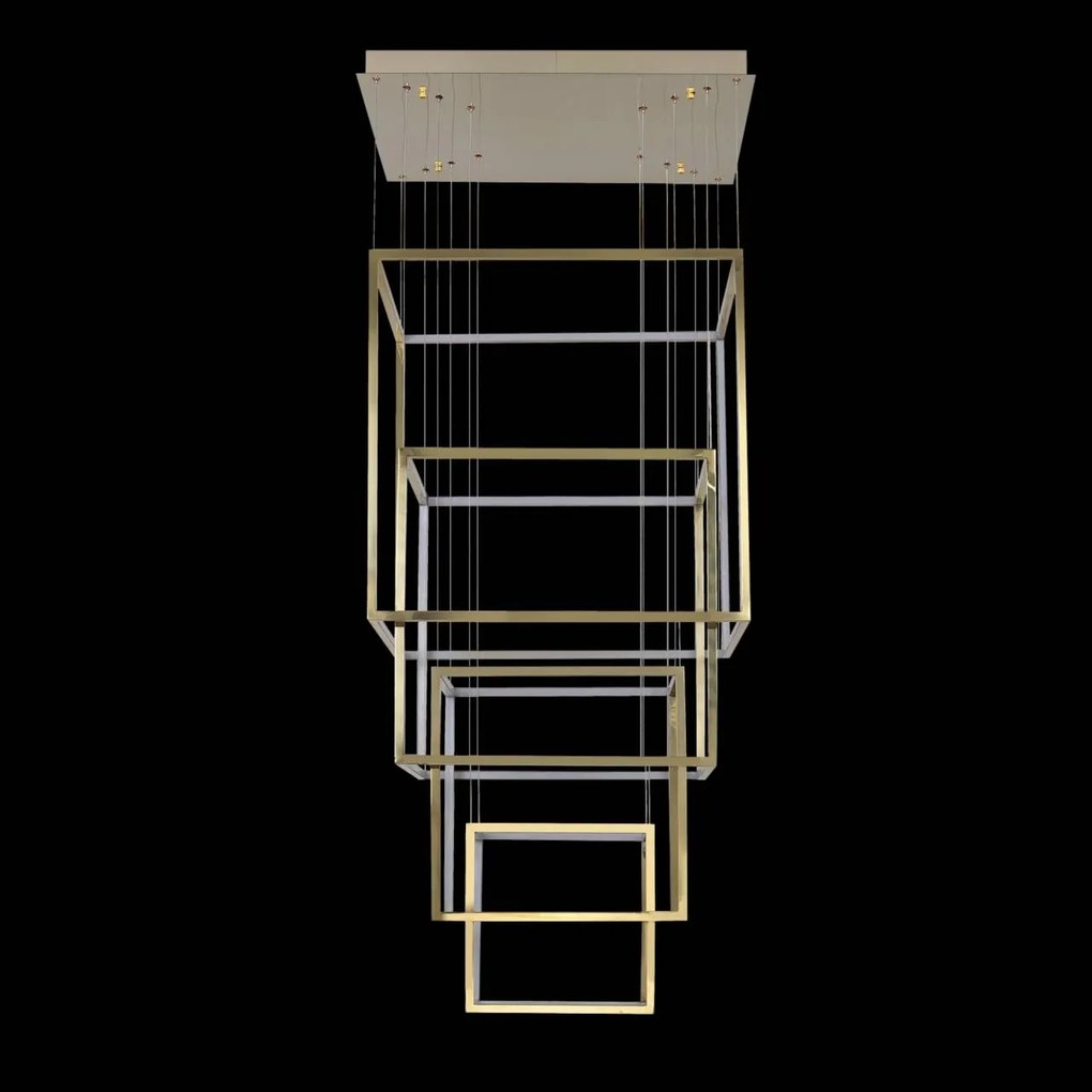 Lustra LED XXL design modern casa scarii Opera XL aurie ZZ AZ3140