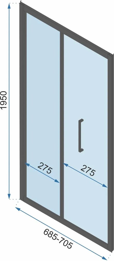 Cabina de dus de perete Rapid Fold 80x80 cm negru