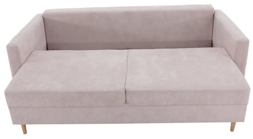 Canapea extensibilă, roz antic textil Queens, AURELIA
