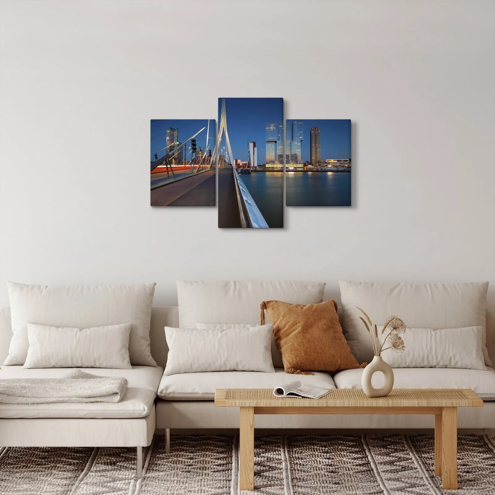 Tablou - Amurg în Rotterdam, Olanda (90x60 cm)
