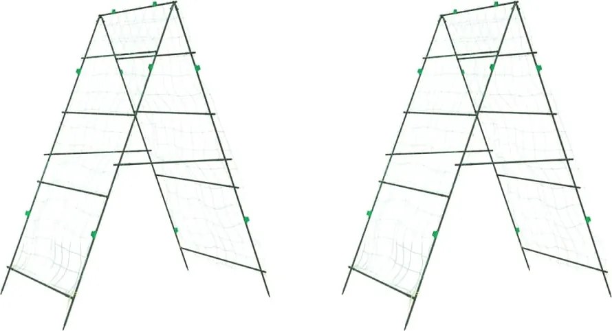 vidaXL Spaliere de grădină plante cățărătoare 2 buc. oțel, cu cadru A