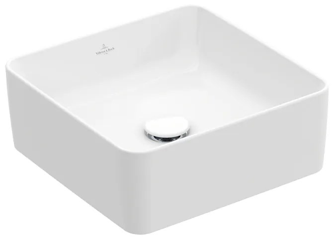 Lavoar pe blat, Villeroy & Boch, Collaro, patrat, 38 cm, alb