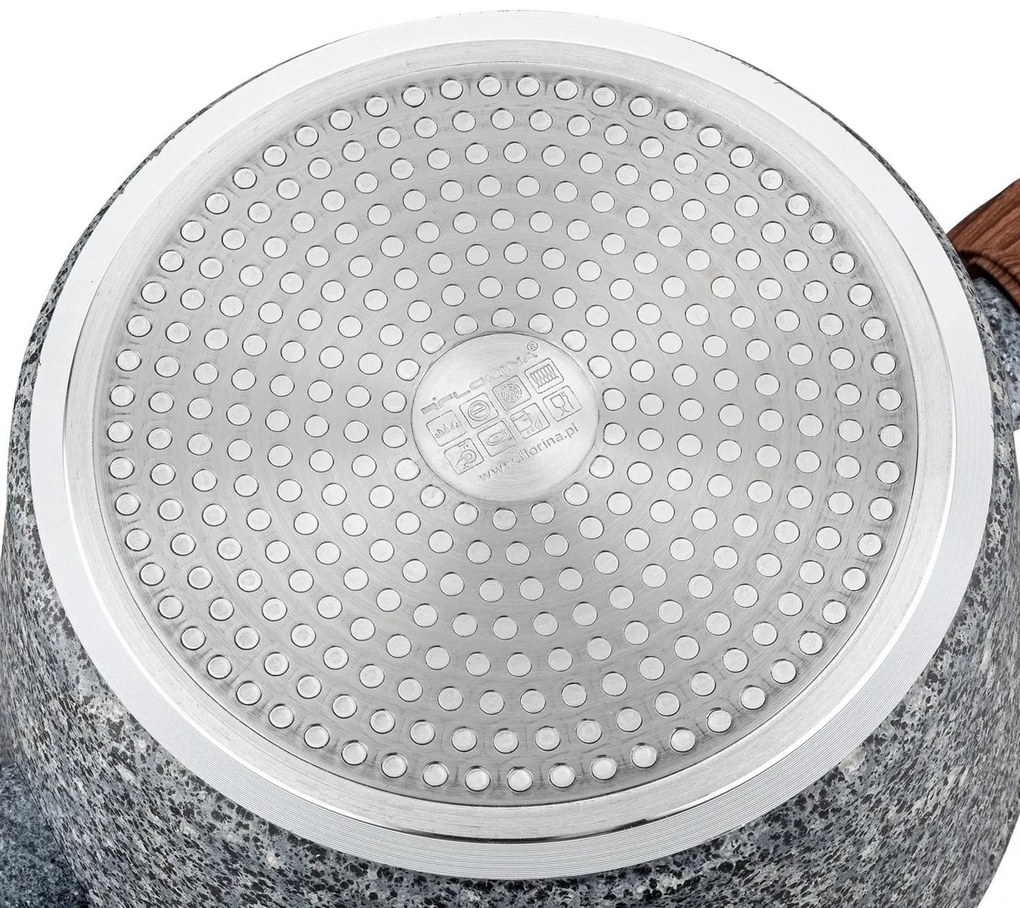 Oală cu capac Florina Master MG,  28 cm, 6,1 l, gri, diam. 28 cm