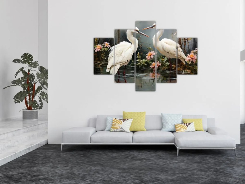 Tablou - Macarale albe (150x105 cm)