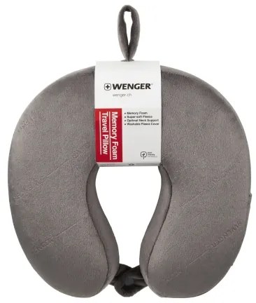 Pernă de voiaj cu spumă cu memorie Wenger gri