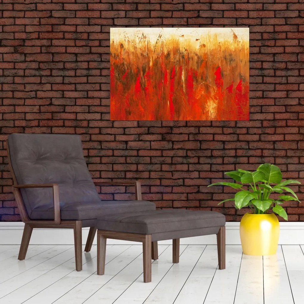 Tablou cu abstracție pictată (90x60 cm)