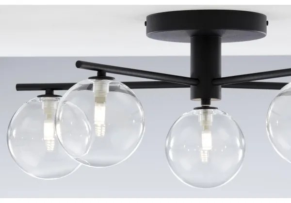 Lustră aplicată Jupiter 2046 PRATO 5xG9/10W/230V negru/transparent